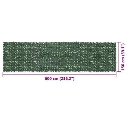 vidaXL Balcony screens 600 x 150 cm Polyethylene and Fabric