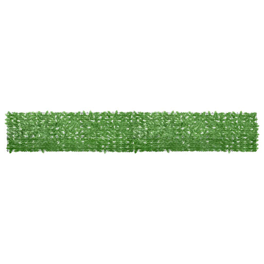 vidaXL Balcony Screen with Green Leaves 500x75 cm