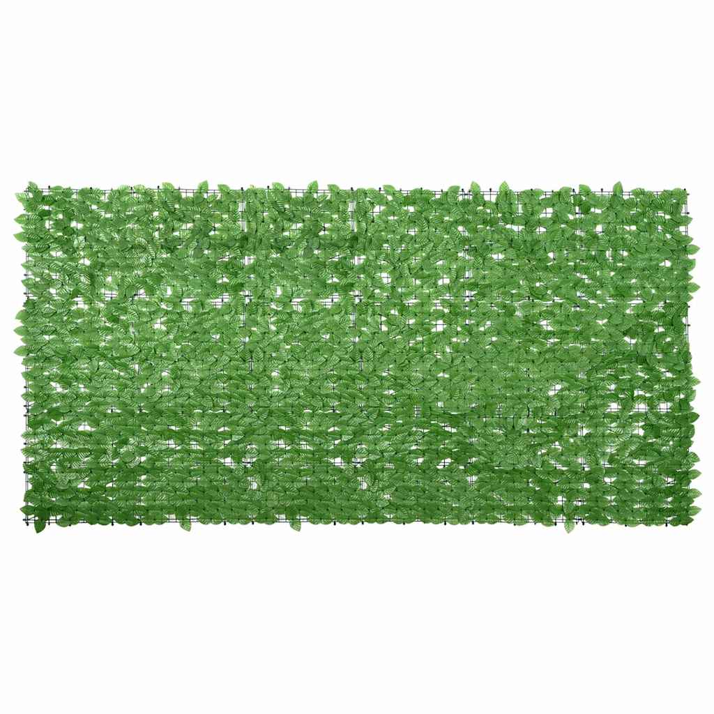 vidaXL Balcony Screen with Green Leaves 300x150 cm