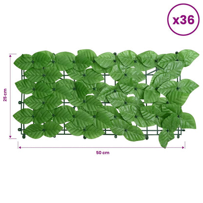 vidaXL Balcony Screen with Green Leaves 300x150 cm