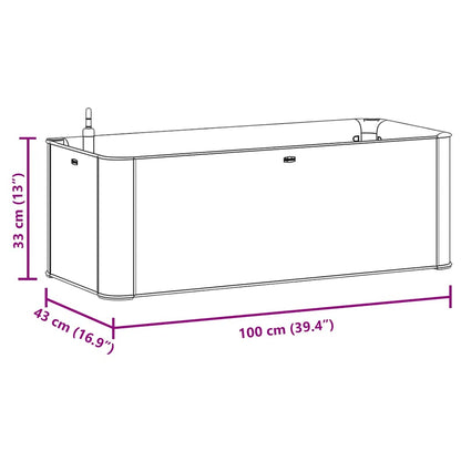 vidaXL Garden Raised Bed with Self Watering System White 100x43x33 cm
