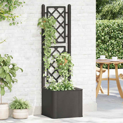 vidaXL Garden Raised Bed with Trellis and Self Watering System Anthracite