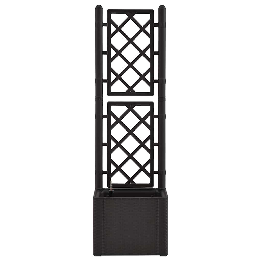 vidaXL Garden Raised Bed with Trellis and Self Watering System Anthracite