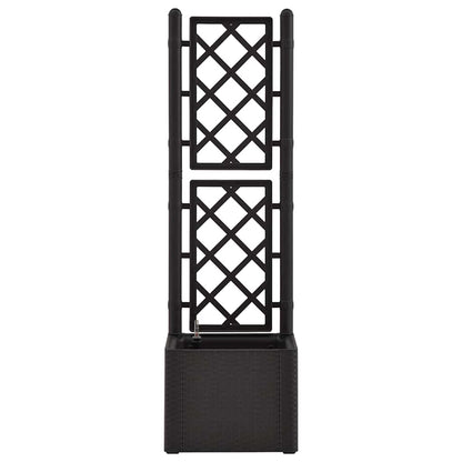 vidaXL Garden Raised Bed with Trellis and Self Watering System Anthracite