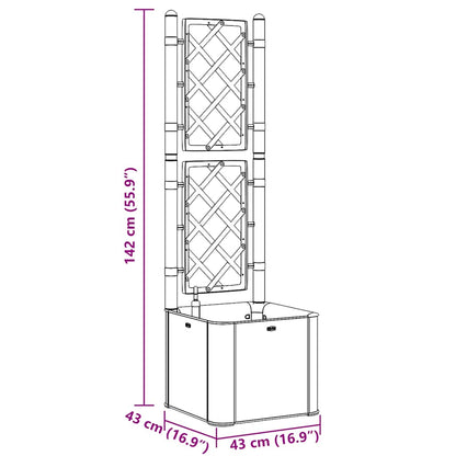 vidaXL Garden Raised Bed with Trellis and Self Watering System Anthracite