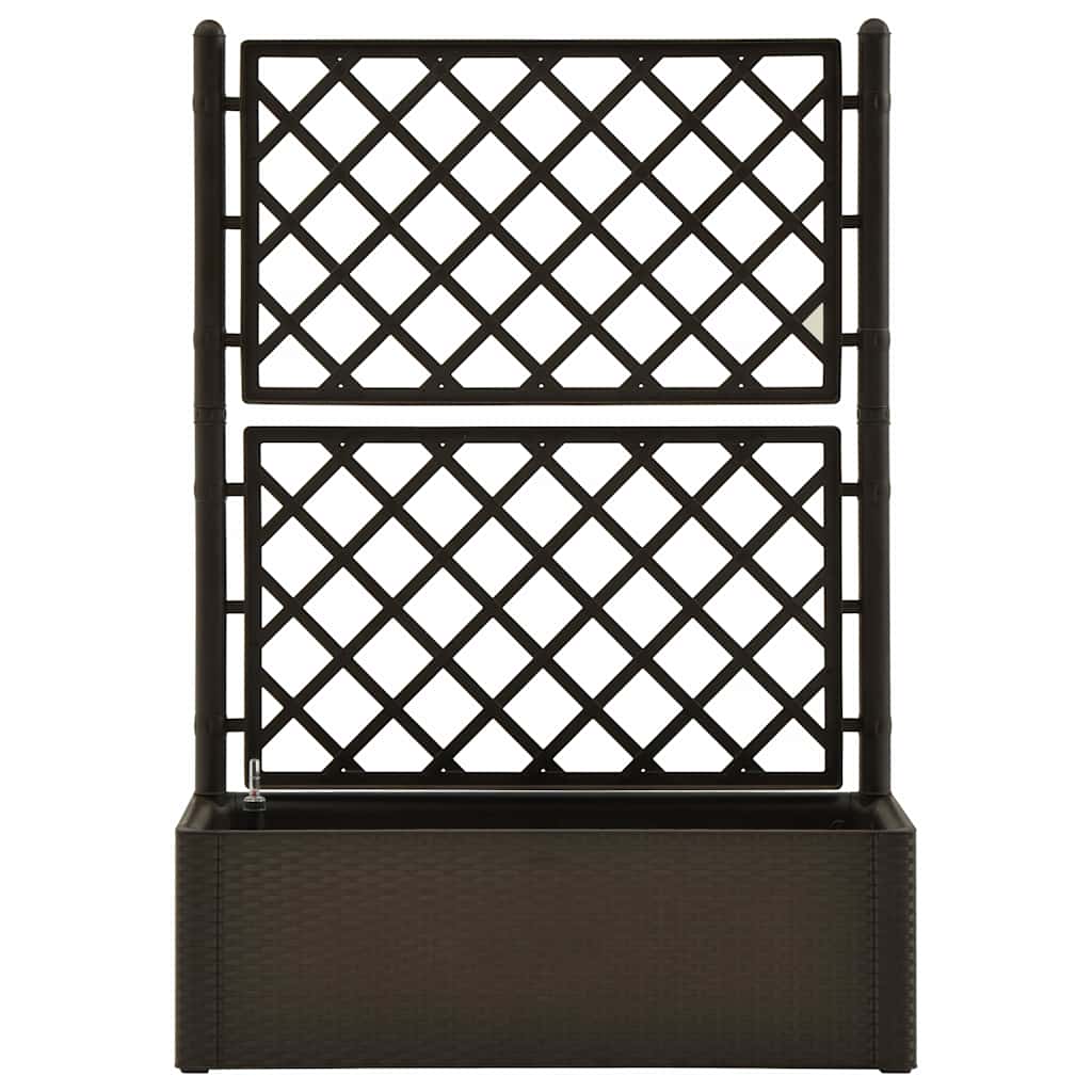 vidaXL Garden Raised Bed with Trellis and Self Watering System Mocha