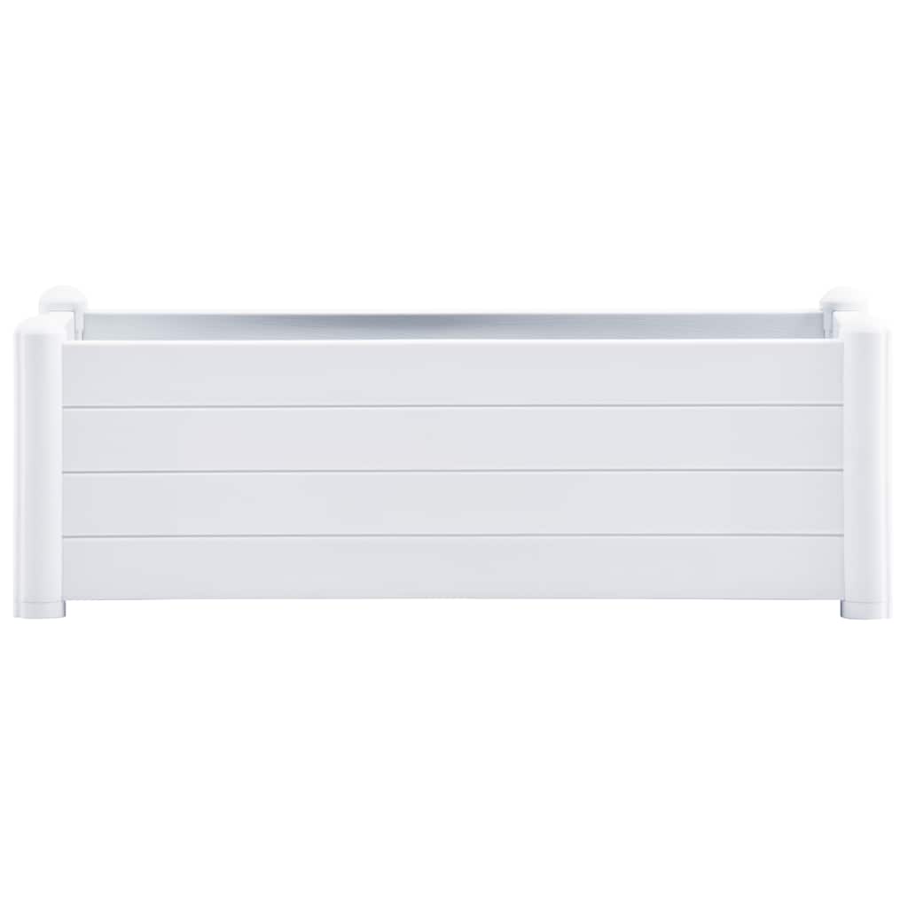 vidaXL Garden Raised Bed PP White 100x43x35 cm