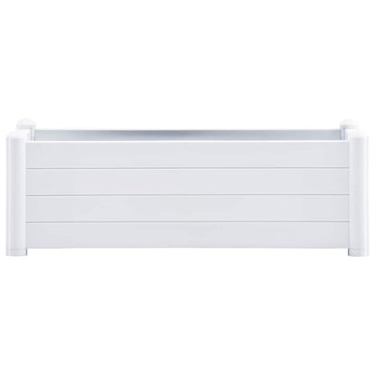 vidaXL Garden Raised Bed PP White 100x43x35 cm