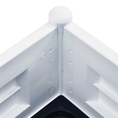 vidaXL Garden Raised Bed PP White 100x43x35 cm