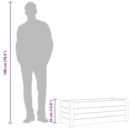 vidaXL Garden Raised Bed PP White 100x43x35 cm