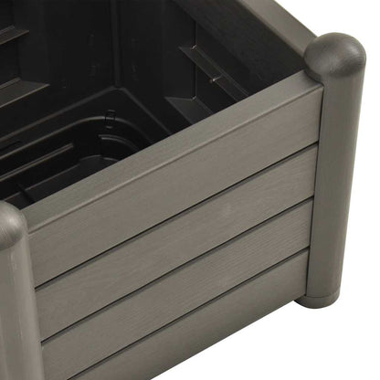 vidaXL Garden Planter with Trellis 43x43x142 cm PP Anthracite