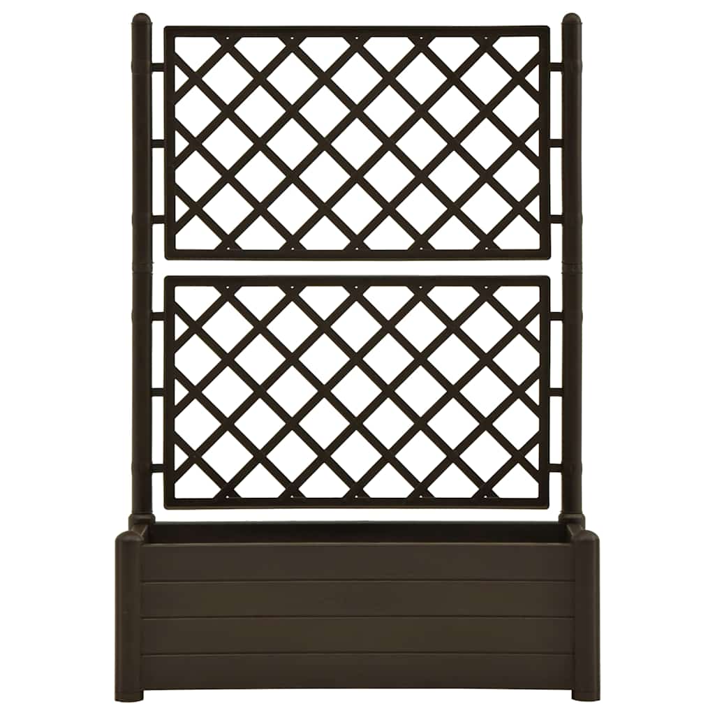 vidaXL Garden Planter with Trellis 100x43x142 cm PP Mocha