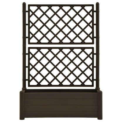 vidaXL Garden Planter with Trellis 100x43x142 cm PP Mocha