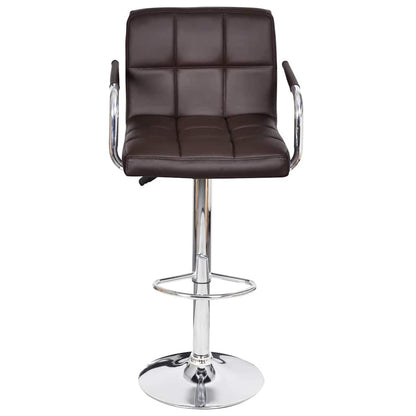 vidaXL Bar Stools 2 pcs Brown Faux Leather