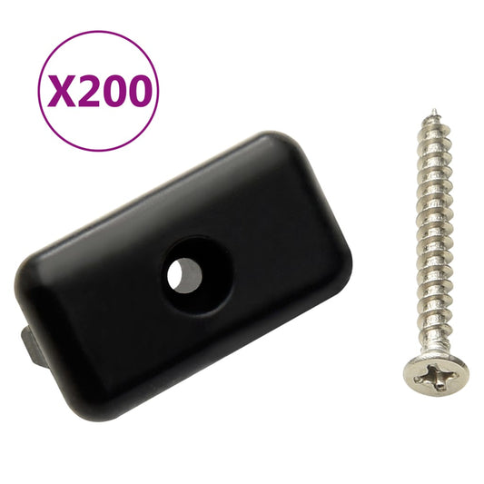 149004 vidaXL Decking Clips with Screws 200pcs Plastic and Stainless Steel304