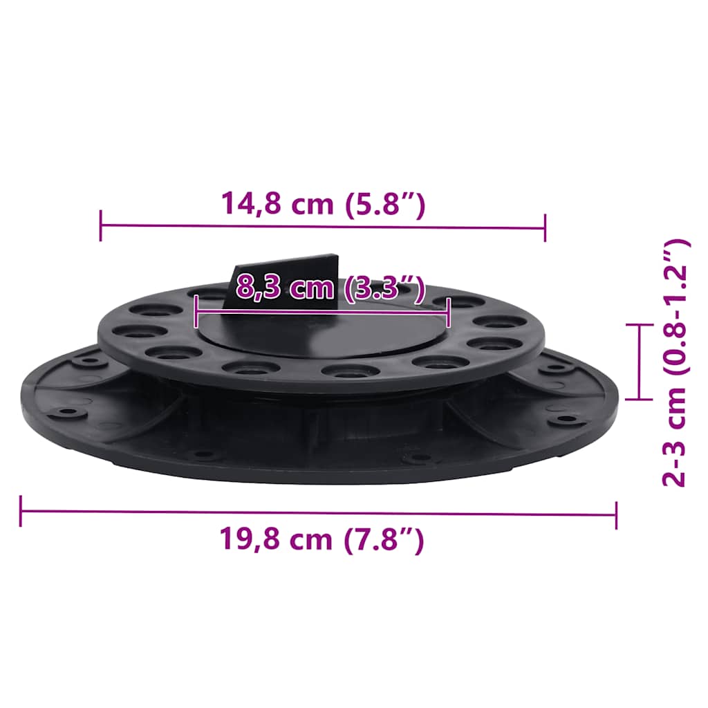 vidaXL Adjustable Feet for Decking 10 pcs 20-30 mm