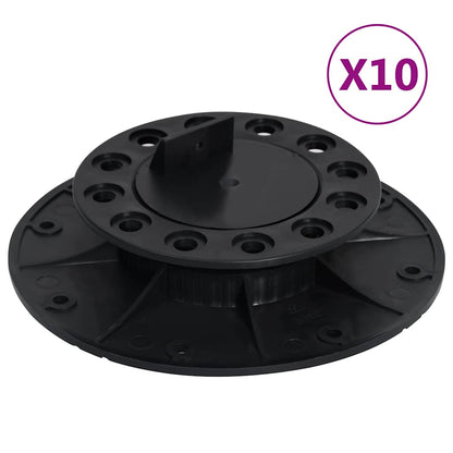 vidaXL Adjustable Feet for Decking 10 pcs 25-40 mm
