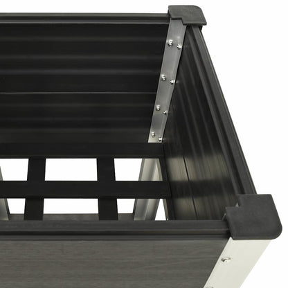 149013 vidaXL Garden Raised Bed with Shelf 50x50x90 cm WPC Grey