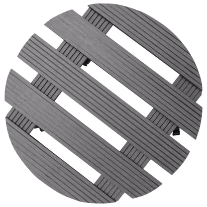 vidaXL Plant Trolleys 2 pcs Grey Ø30x7.5 cm WPC