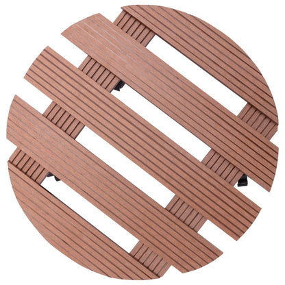 vidaXL Plant Trolleys 2 pcs Brown Ø30x7.5 cm WPC