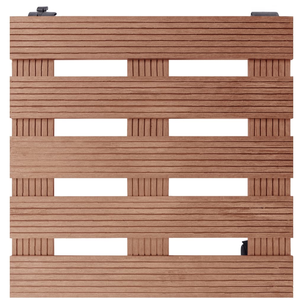 vidaXL Plant Trolleys 2 pcs Brown 30x30x7.5 cm WPC