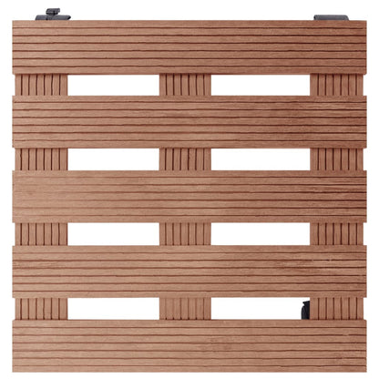 vidaXL Plant Trolleys 2 pcs Brown 30x30x7.5 cm WPC