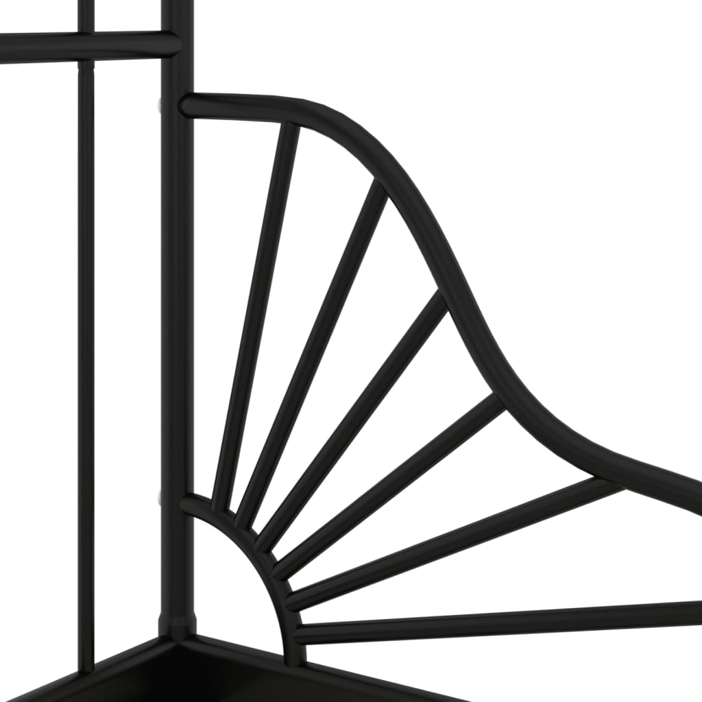 vidaXL Extendable Bed Frame | Black | Powder-coated metal | Single | Extendable