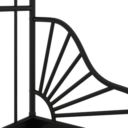 vidaXL Extendable Bed Frame | Black | Powder-coated metal | Single | Extendable