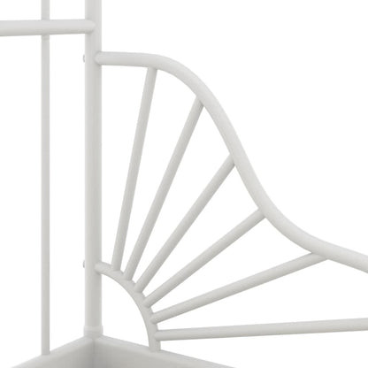 vidaXL Extendable Bed Frame | White | Powder-coated metal | Single