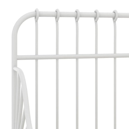 vidaXL Extendable Bed Frame | White | Powder-coated metal | Single