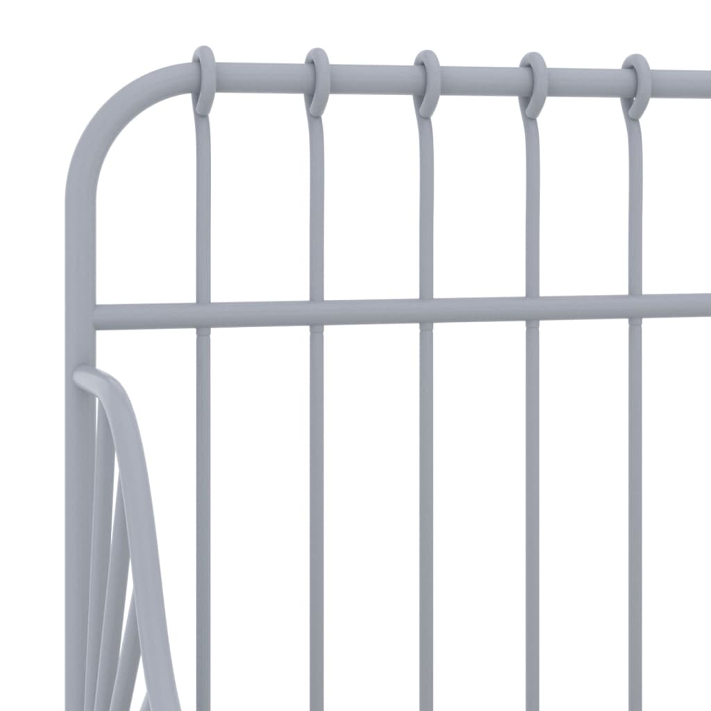 vidaXL Extendable Bed Frame without Mattress Grey Metal 80x130/200 cm
