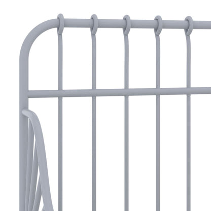 vidaXL Extendable Bed Frame without Mattress Grey Metal 80x130/200 cm