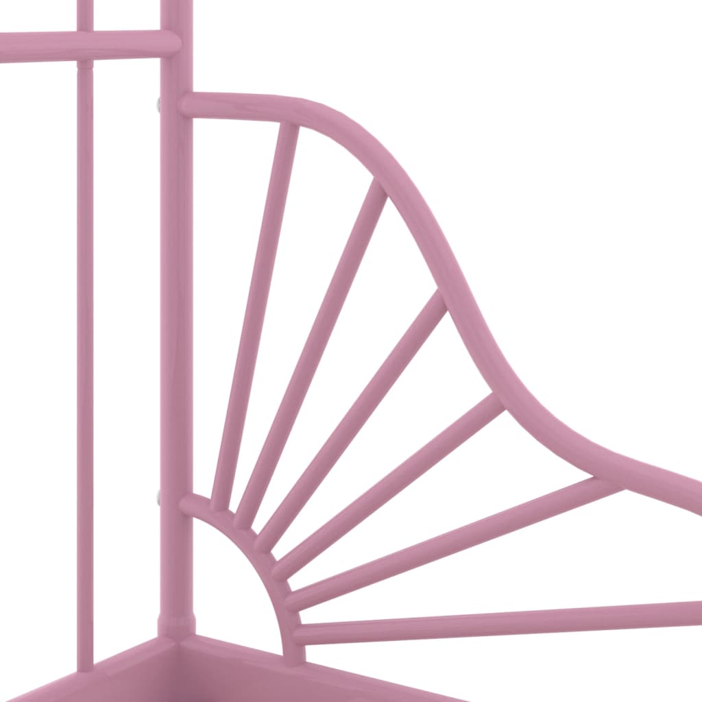 vidaXL Extendable Bed Frame | Pink | Powder-coated metal | Single | Extendable