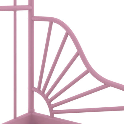 vidaXL Extendable Bed Frame | Pink | Powder-coated metal | Single | Extendable