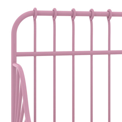 vidaXL Extendable Bed Frame | Pink | Powder-coated metal | Single | Extendable