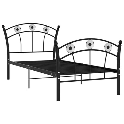 vidaXL Bed Frame | Black | Powder-coated metal | Single | Durable | Bed Frame