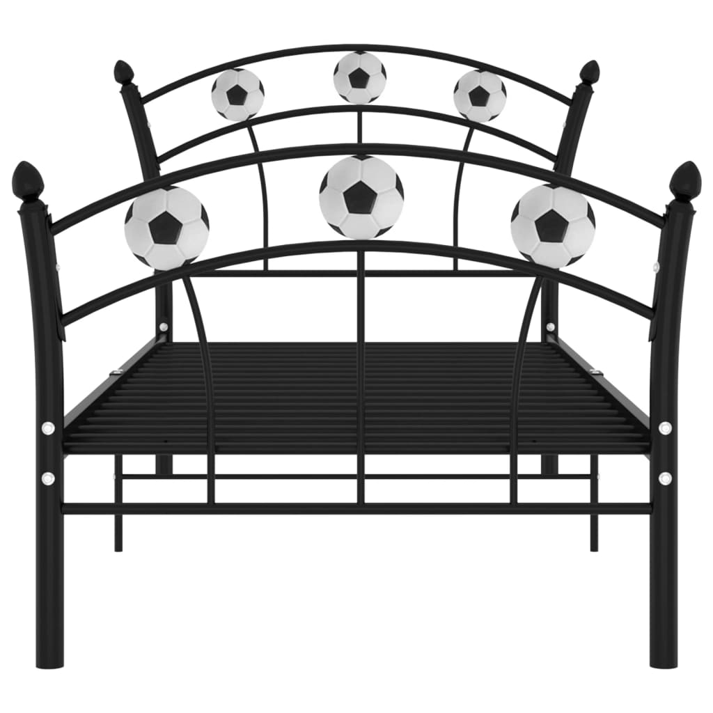 vidaXL Bed Frame | Black | Powder-coated metal | Single | Durable | Bed Frame