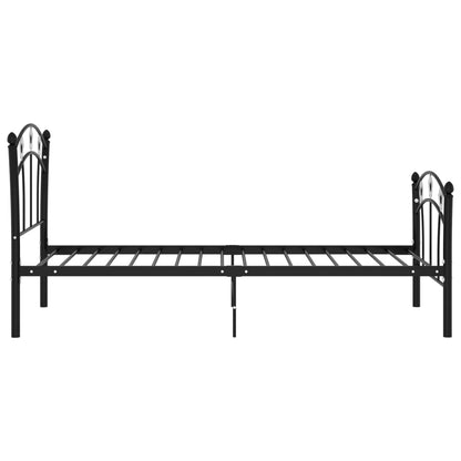 vidaXL Bed Frame | Black | Powder-coated metal | Single | Durable | Bed Frame