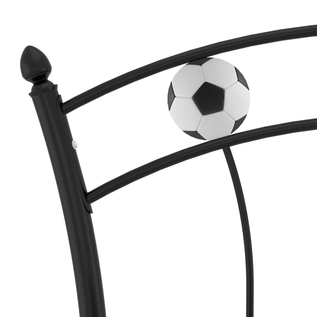 vidaXL Bed Frame | Black | Powder-coated metal | Single | Durable | Bed Frame