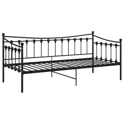 vidaXL Sofa Bed Frame | Black | Powder-coated metal | 200 x 90 cm