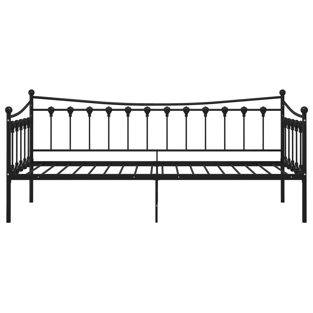 vidaXL Sofa Bed Frame | Black | Powder-coated metal | 200 x 90 cm