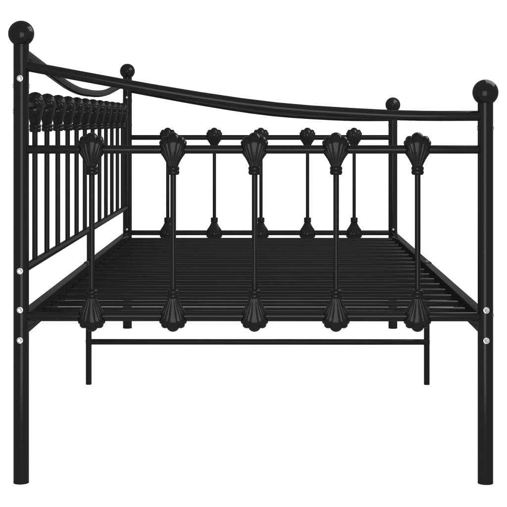 vidaXL Sofa Bed Frame | Black | Powder-coated metal | 200 x 90 cm