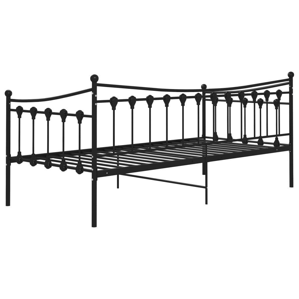 vidaXL Sofa Bed Frame | Black | Powder-coated metal | 200 x 90 cm