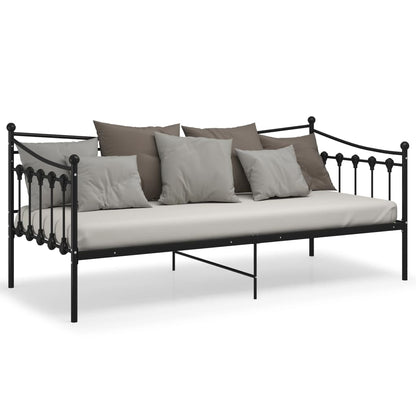 vidaXL Sofa Bed Frame | Black | Powder-coated metal | 200 x 90 cm