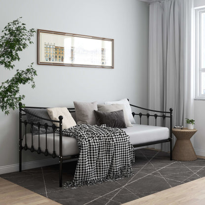 vidaXL Sofa Bed Frame | Black | Powder-coated metal | 200 x 90 cm