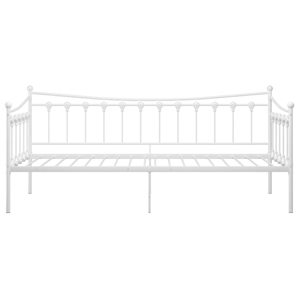 vidaXL Sofa Bed Frame | White | Powder-coated metal | Single