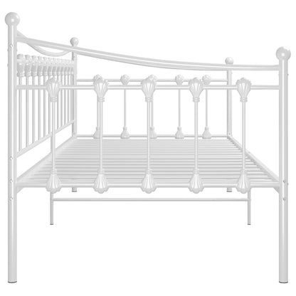 vidaXL Sofa Bed Frame | White | Powder-coated metal | Single