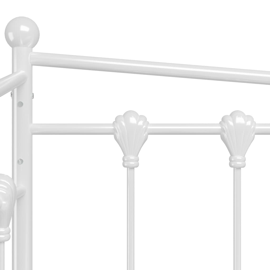 vidaXL Sofa Bed Frame | White | Powder-coated metal | Single
