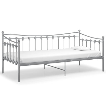 vidaXL Sofa Bed Frame | Grey | Powder-coated metal | Single