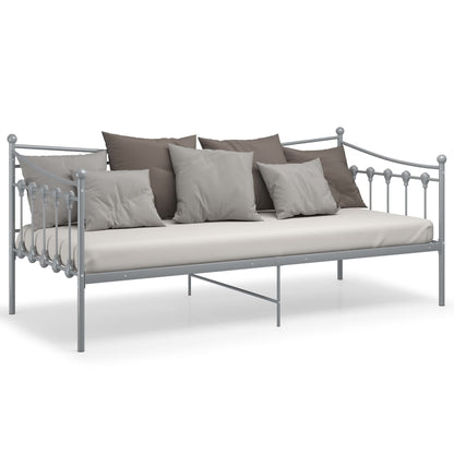 vidaXL Sofa Bed Frame | Grey | Powder-coated metal | Single